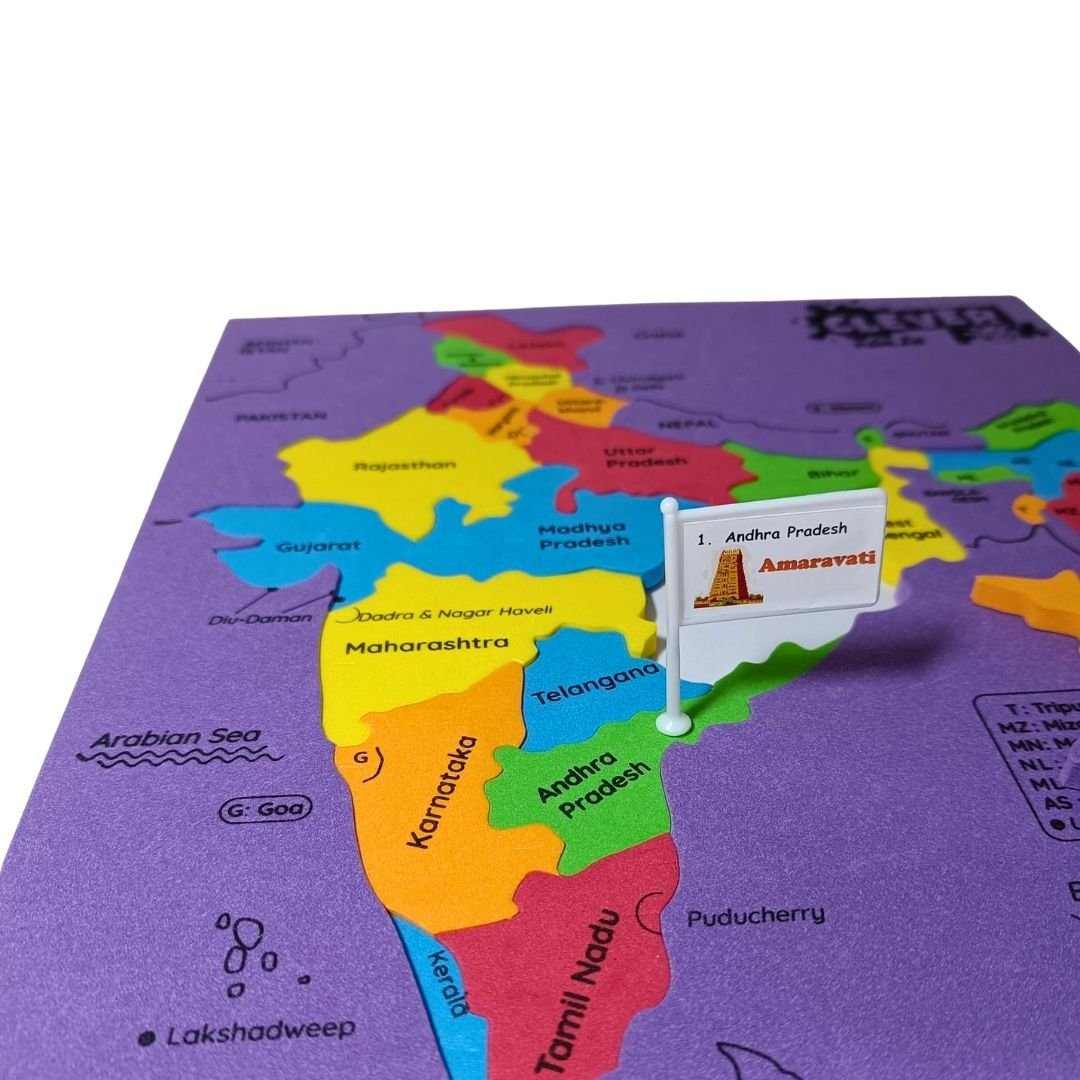 puzzle my india | educational india map puzzle toy | jigsaw puzzle with state shaped pieces & mini flags for learning indian states & capitals (india map states & capitals & flags) puzzle my india | educational india map puzzle toy | jigsaw puzzle with state shaped pieces & mini flags for learning indian states & capitals (india map states & capitals & flags)