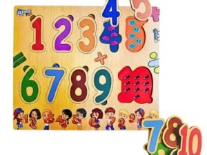 wooden number puzzle for kids (1 10) montessori counting & math learning toy for toddlers educational wood number board for age 2, 3, 4 years preschool toddler gift
