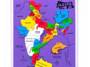 puzzle my india | educational india map puzzle toy | jigsaw puzzle with state shaped pieces & mini flags for learning indian states & capitals (only india map)