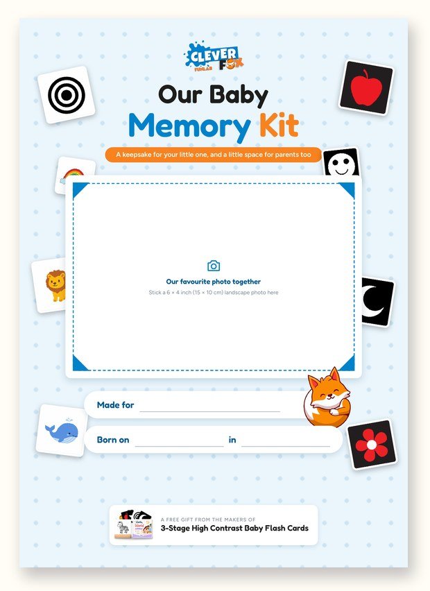 Free printable baby memory kit cover